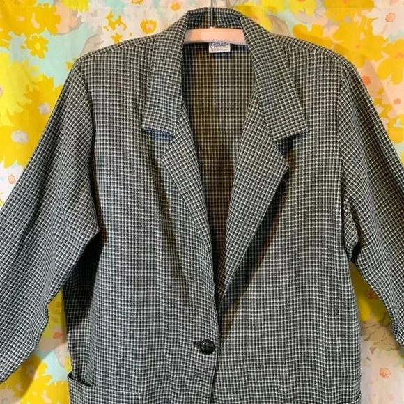 Vintage lightweight gingham blazer - Picture 5 of 9